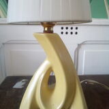 Table lamp in yellow ceramic