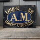 Plaque publicitaire d'assurance métal non émaillée