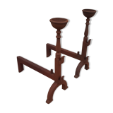 Pair of cast iron chenets