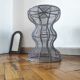 Vintage metal stool / side table
