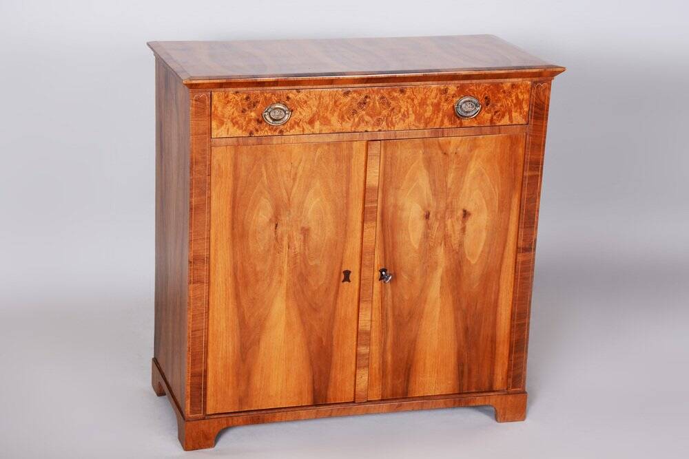 Biedermeier Cabinet in Walnut, Czech, 1840s