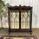 1930s English display cabinet in mahogany