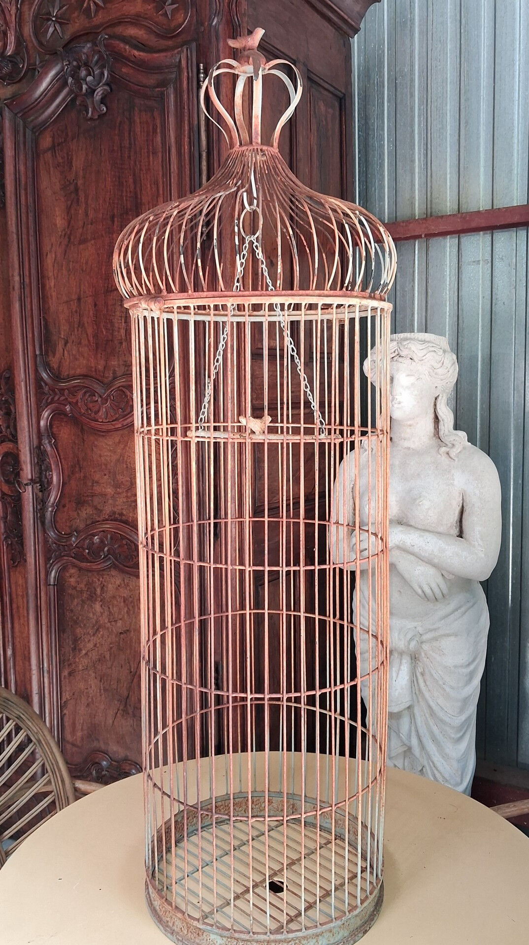 Very large decorative metal birdcage -