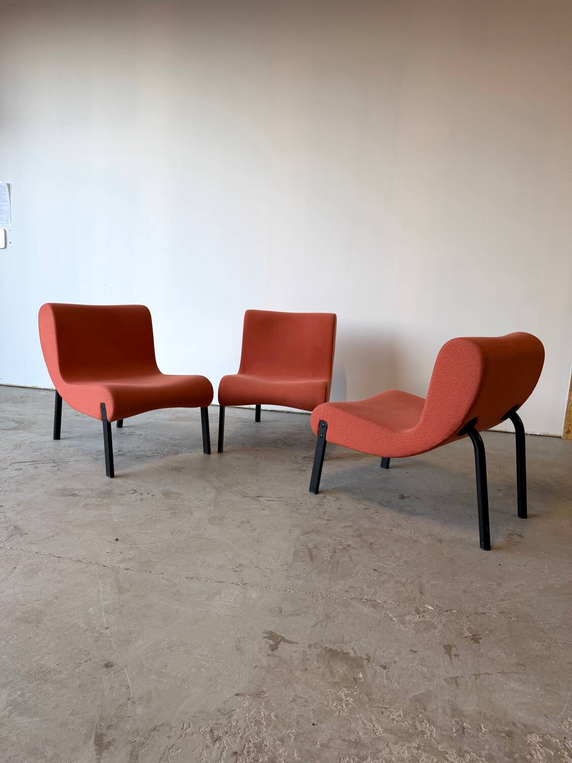 Set of 3 designer armchairs model 600 by Christian Biecher