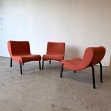 Set of 3 designer armchairs model 600 by Christian Biecher