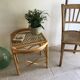 Table d’appoint vintage en rotin