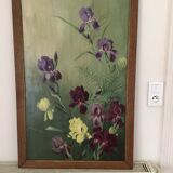Oil on canvas iris