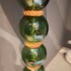 Lampadaire vintage en corde et boules de verre