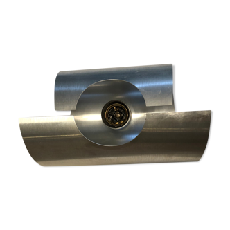 Applique en alu brossé années 70