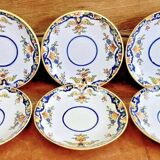 6 anciennes tasses à café Devres Fourmaintraux Rouen modèle Dinan XIXe
