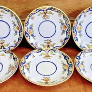 6 old Devres Fourmaintraux Rouen coffee cups Dinan model 19th century