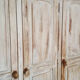 Wardrobe wardrobe 3 doors cerused gray pastel green