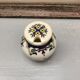Mustard pot bocquet yvetot with flower pattern