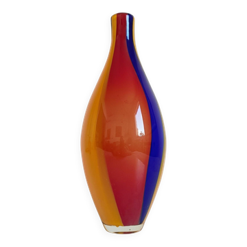Mid-Century Murano Hand-Blown Art Glass Vase, Italy, 1960s
