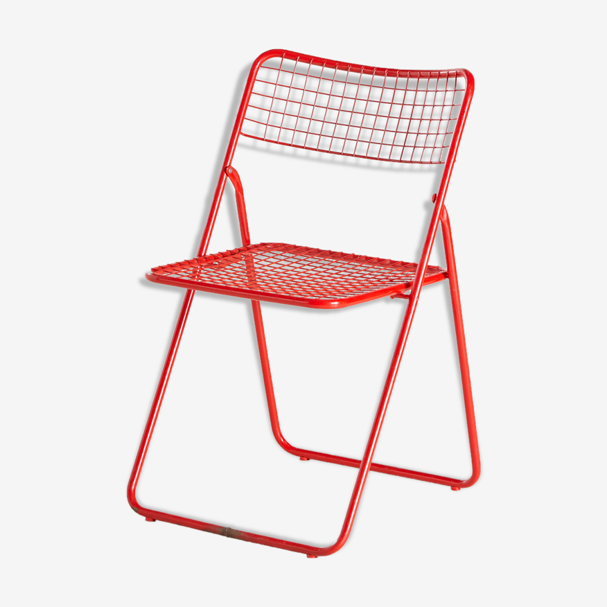 Chaise rouge Vintage Ted Net par Niels Gammelgaard pour Ikea | Selency