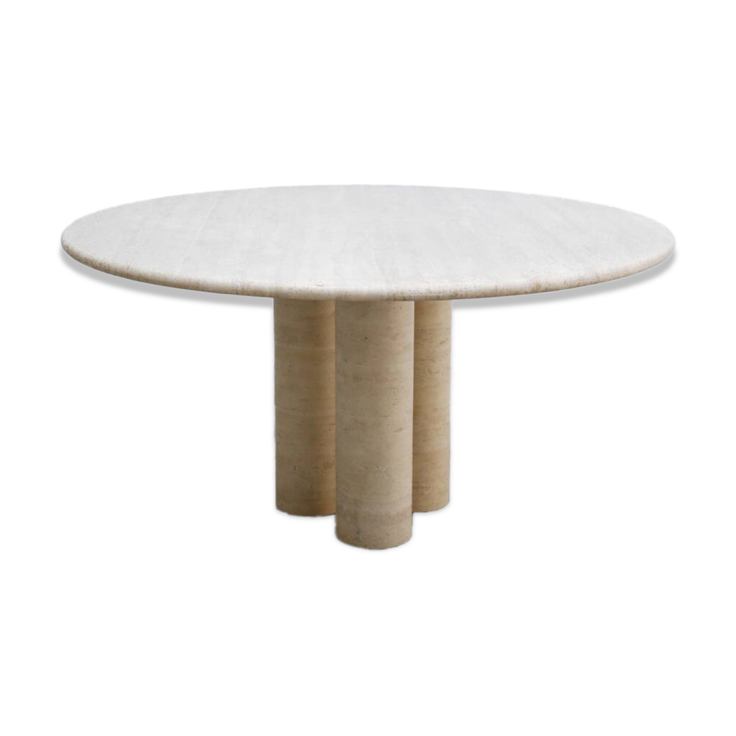 Round dining table in travertine – Ø 140 cm