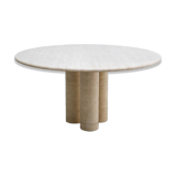 Round dining table in travertine – Ø 140 cm