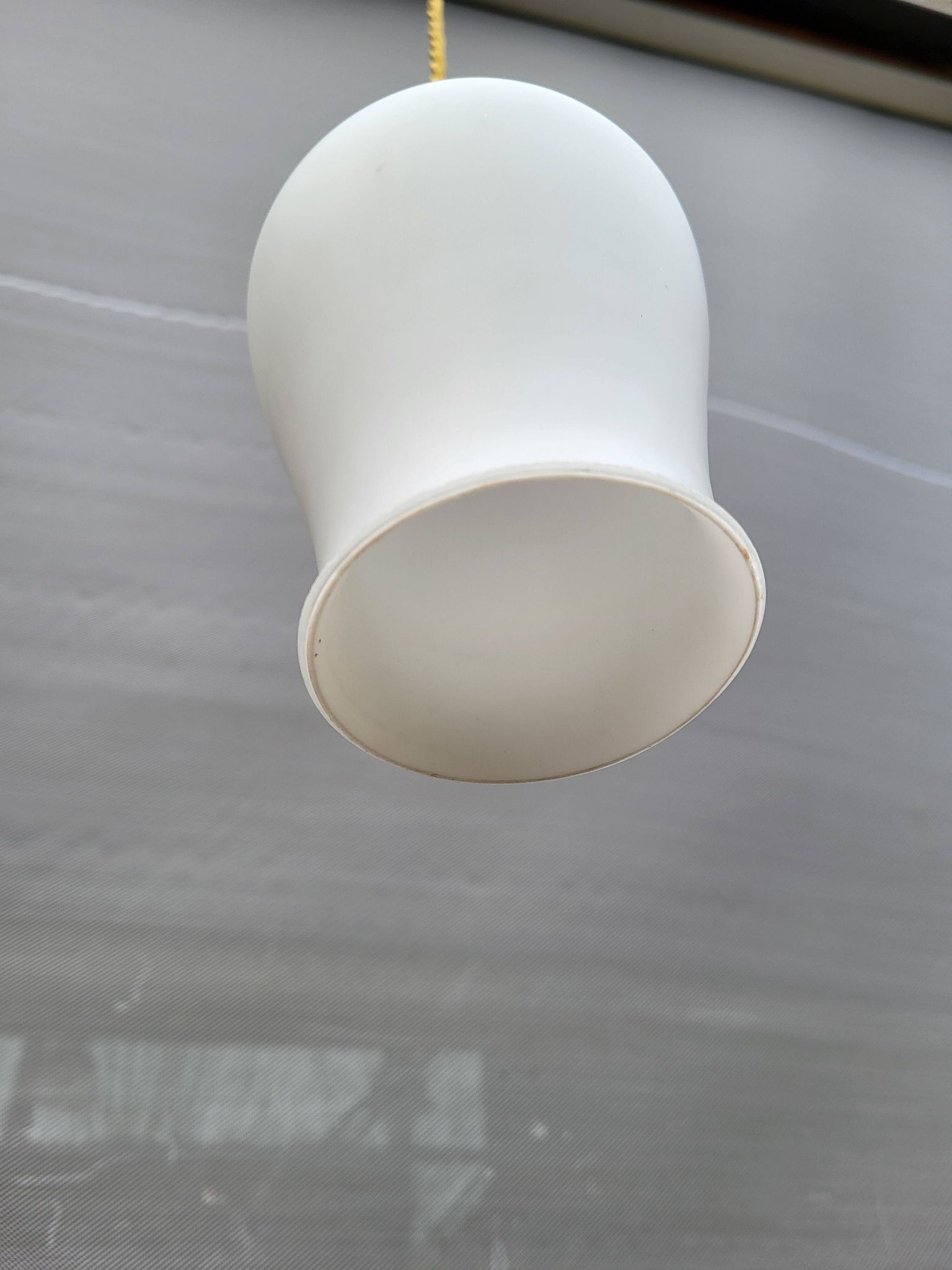 Opaline glass tulip pendant light