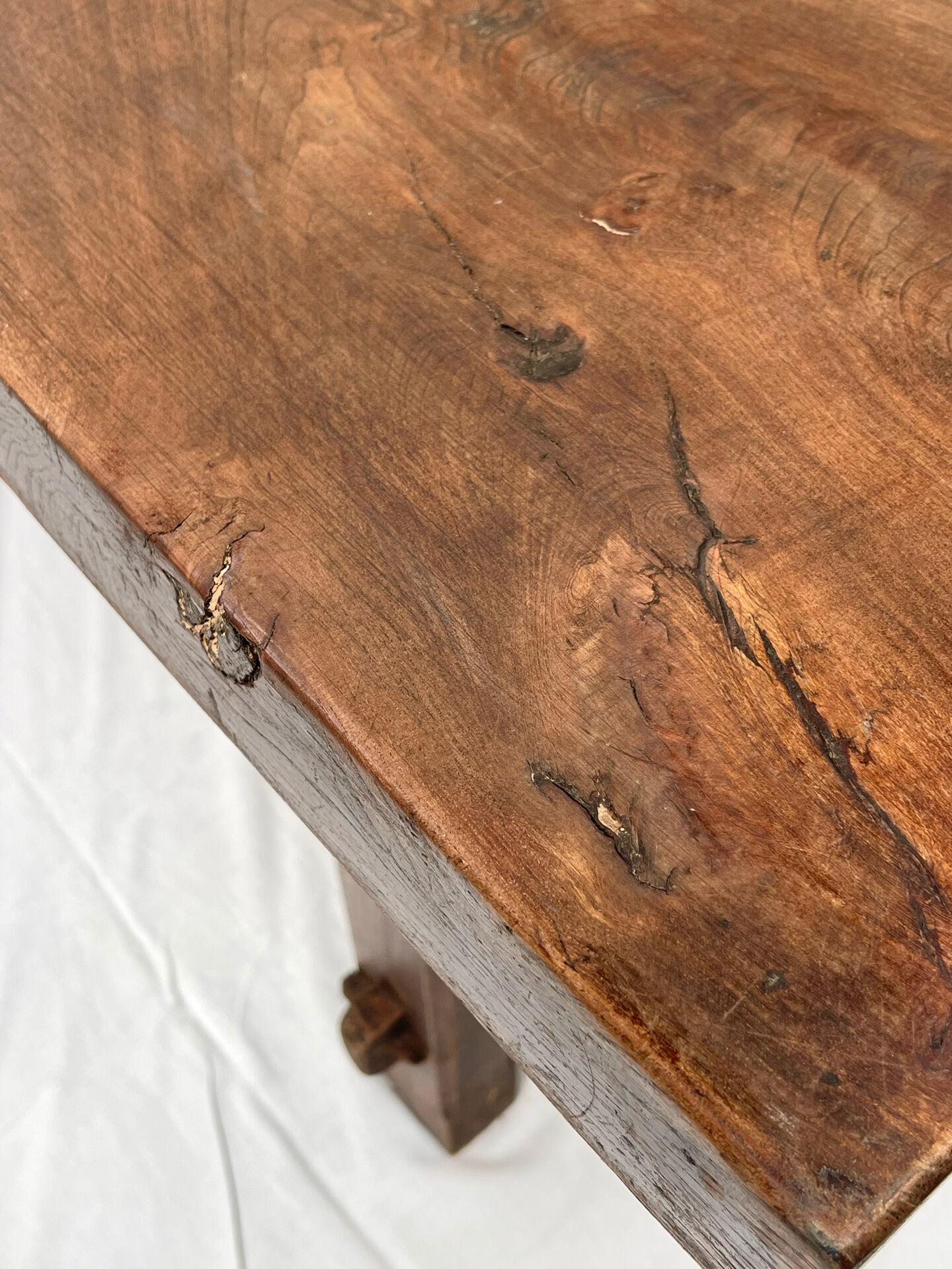 Solid elm farmhouse table