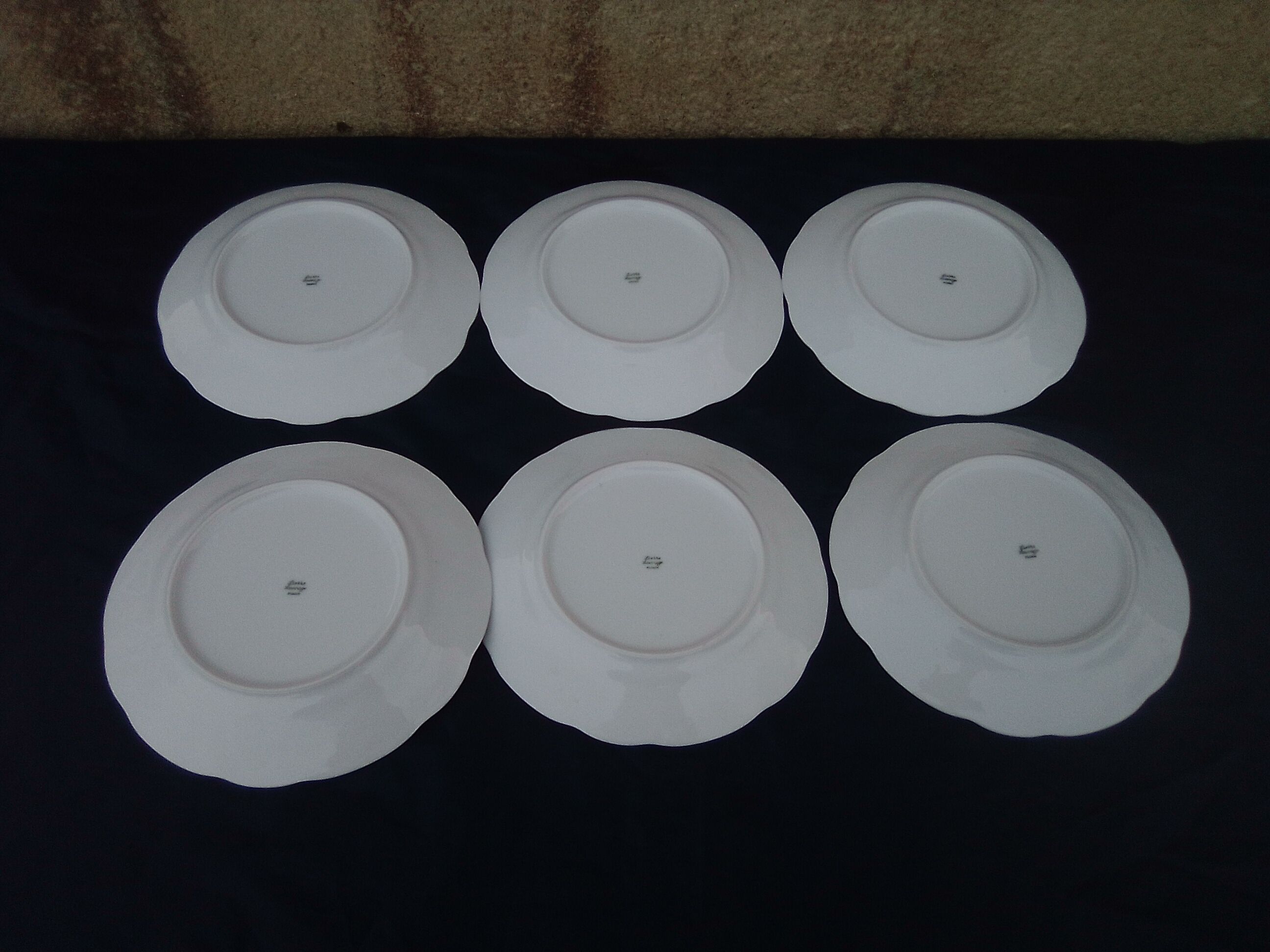 6 dessert plates in wild ivy porcelain diam 20.3 cm