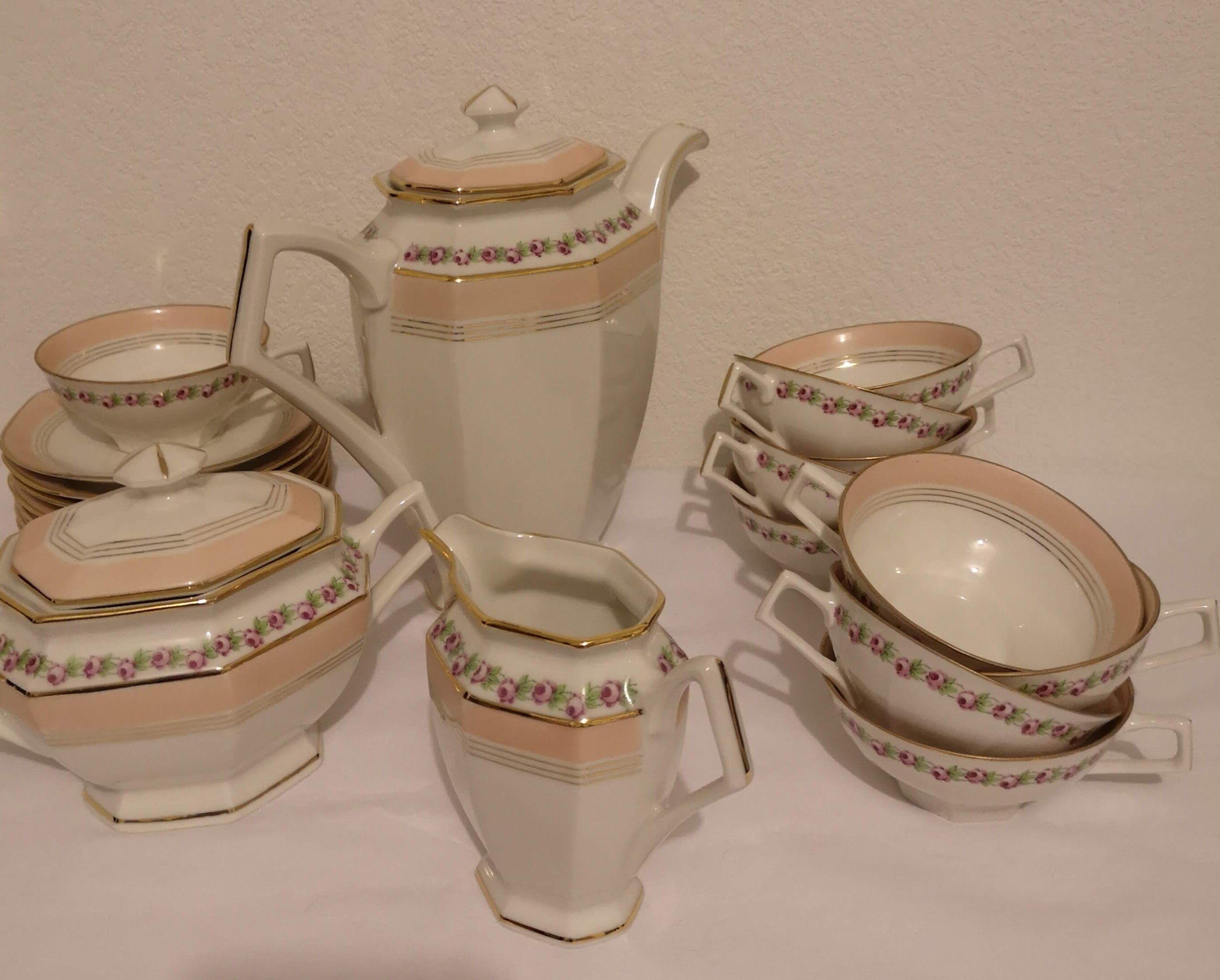 Porcelain tea or coffee service from Berry Lourioux & Foecy
