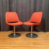 Pair of "Polaris" swivel chairs, exclusive, by Eero Aarnio, Asko Export, Finland, 1970s.