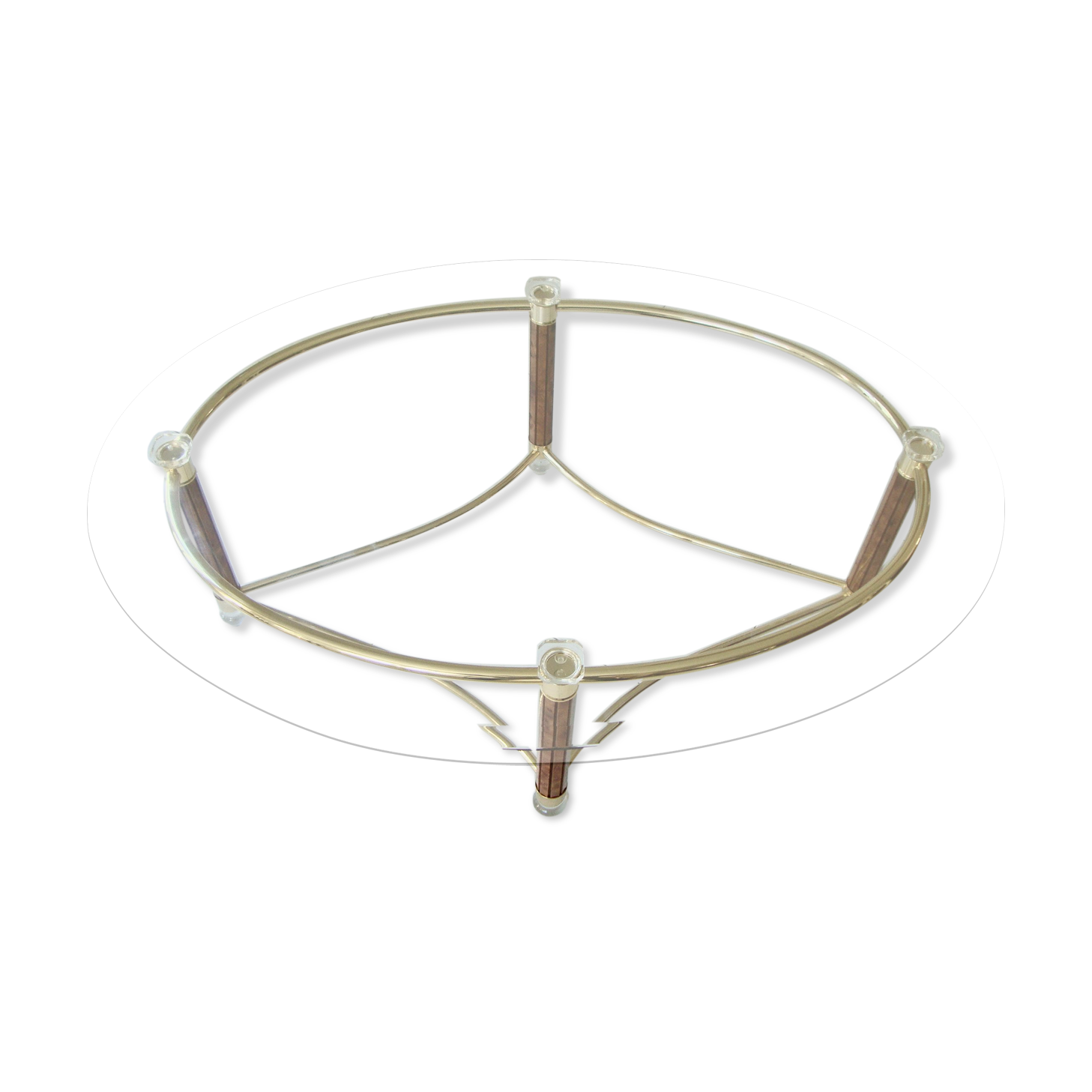 70s oval coffee table