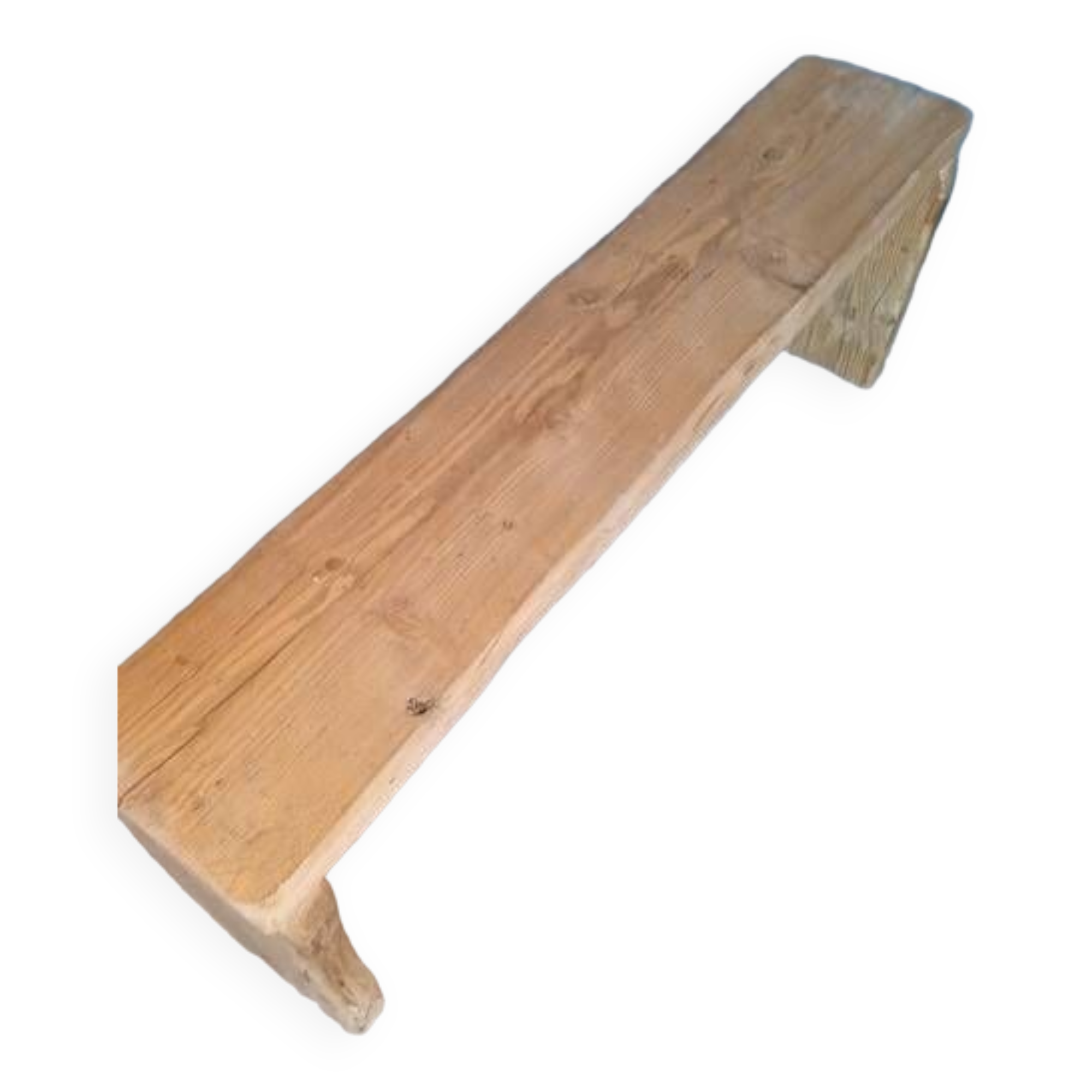 Bench 120 cm old solid wood with patina