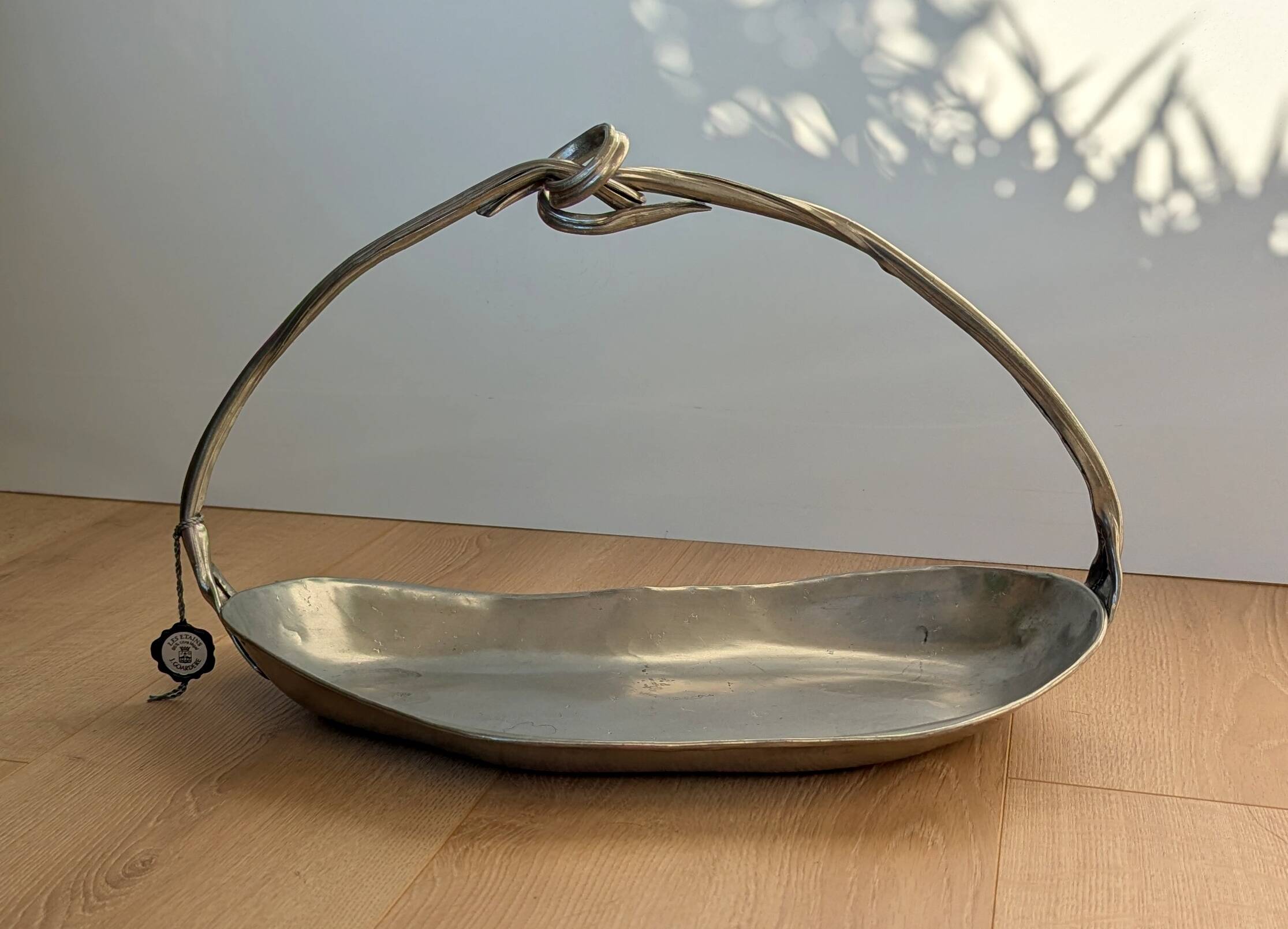 ​Basket  ​in Pewter ​Signed ​Jean Goardère - Arts and crafts