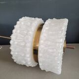 50s molded glass pendant light