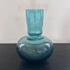 Vase en verre bullé bleu en verre bullé