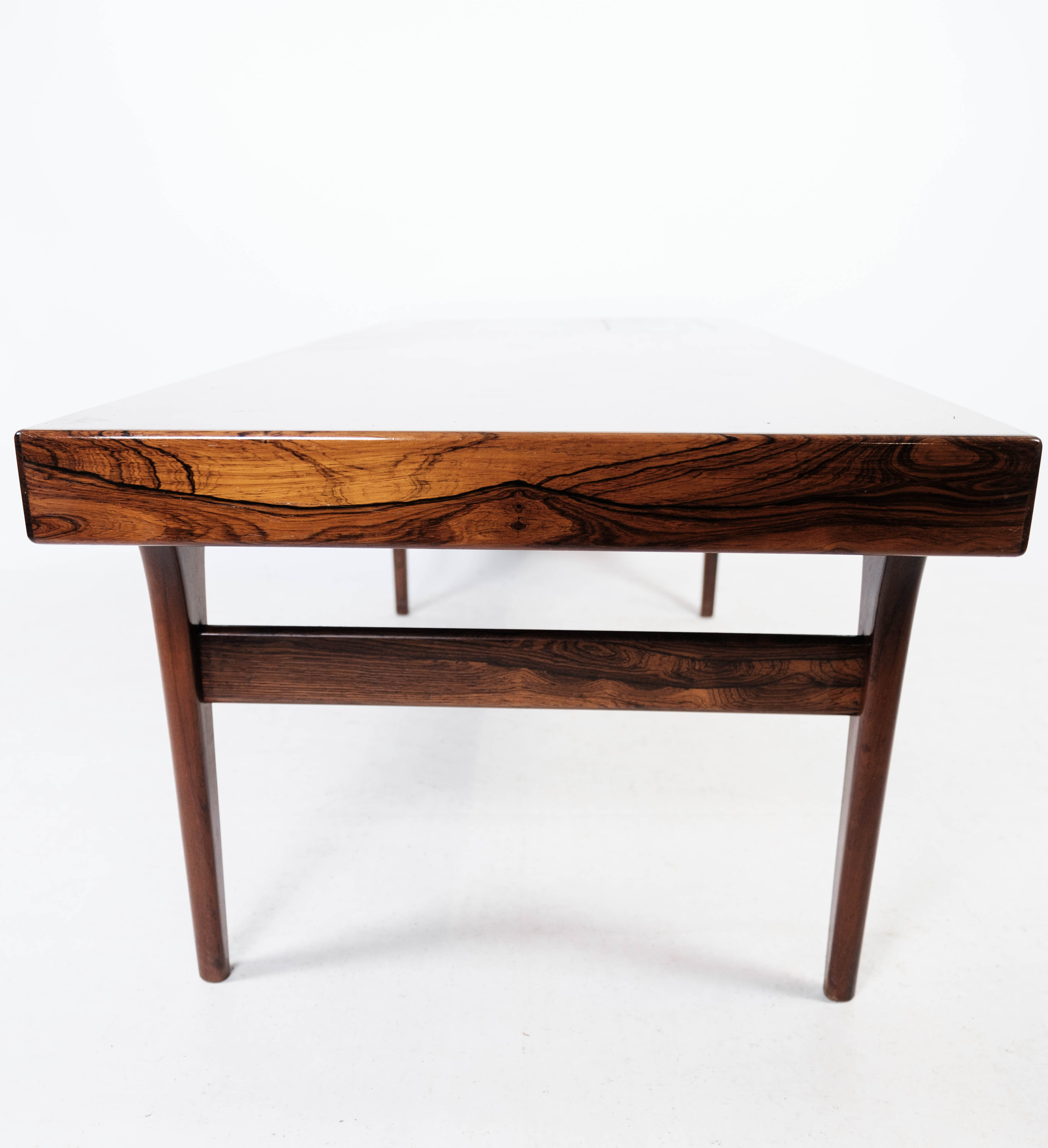 Coffee table in rosewood with blue tiles designed by Johannes Andersen, 1960s