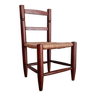 Mini chaise en bois et paille - look brutaliste