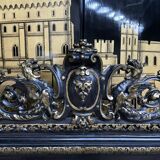 Mirror period Napoleon III blackened wood