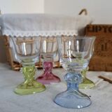 4 antique crystal glasses – Römer style