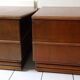Pair of vintage bedside tables wood Maugrion