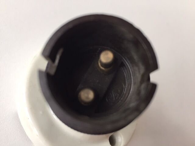 Wall socket hook porcelain and bakelite