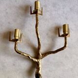 Pair of wall lights by Maison Arlus by Felix Agostini in bronze.
