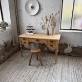 Blonde walnut desk and pine top 1900