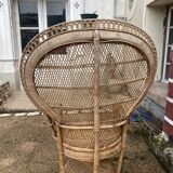 Fauteuil Emmanuelle en rotin 1970