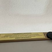 Belgochrom OR 23K side table and elm magnifying glass from the 1970s.