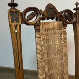 Victorian folding chair 19th century Gothic caning Art & Craft