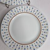 Pair of Limoges Renaud & Cie flat plates, "Vieux Nyon" model, 23.5 cm