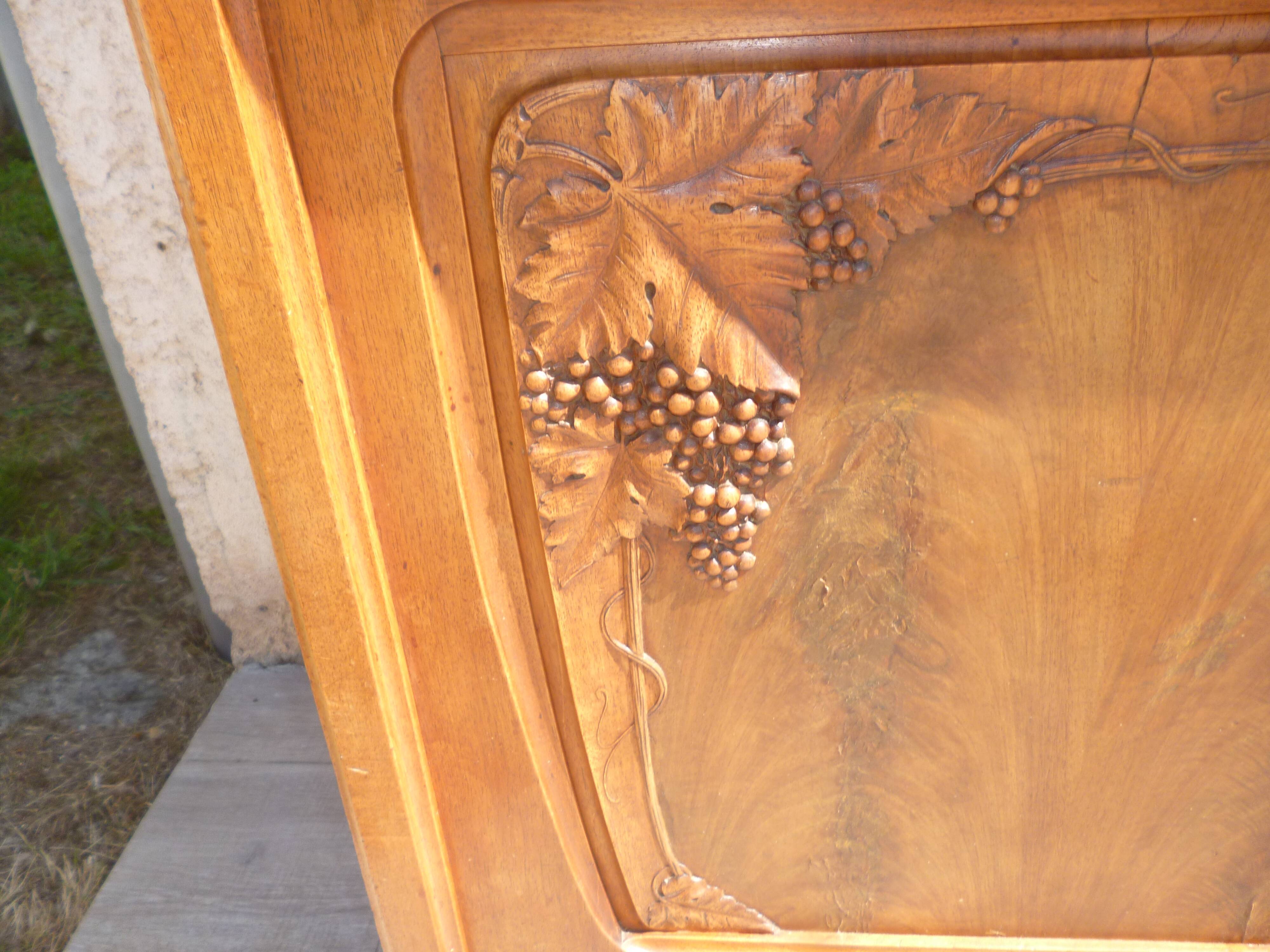 Two-body Art Nouveau 1900 sideboard stamped Georges Ernest Nowak