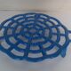 Old blue vintage enamelled table mat