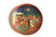 Mexican wall plate in painted terracotta, 70s