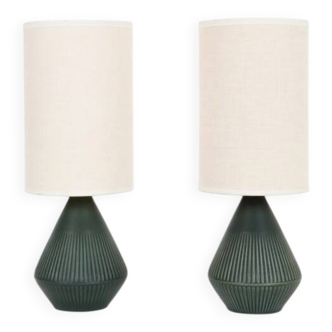 Rare set of 2 Søholm table lamps / Ceramic / Mid-century / Danish modern design / 1960s / 1970s