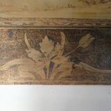 carved wooden shelf