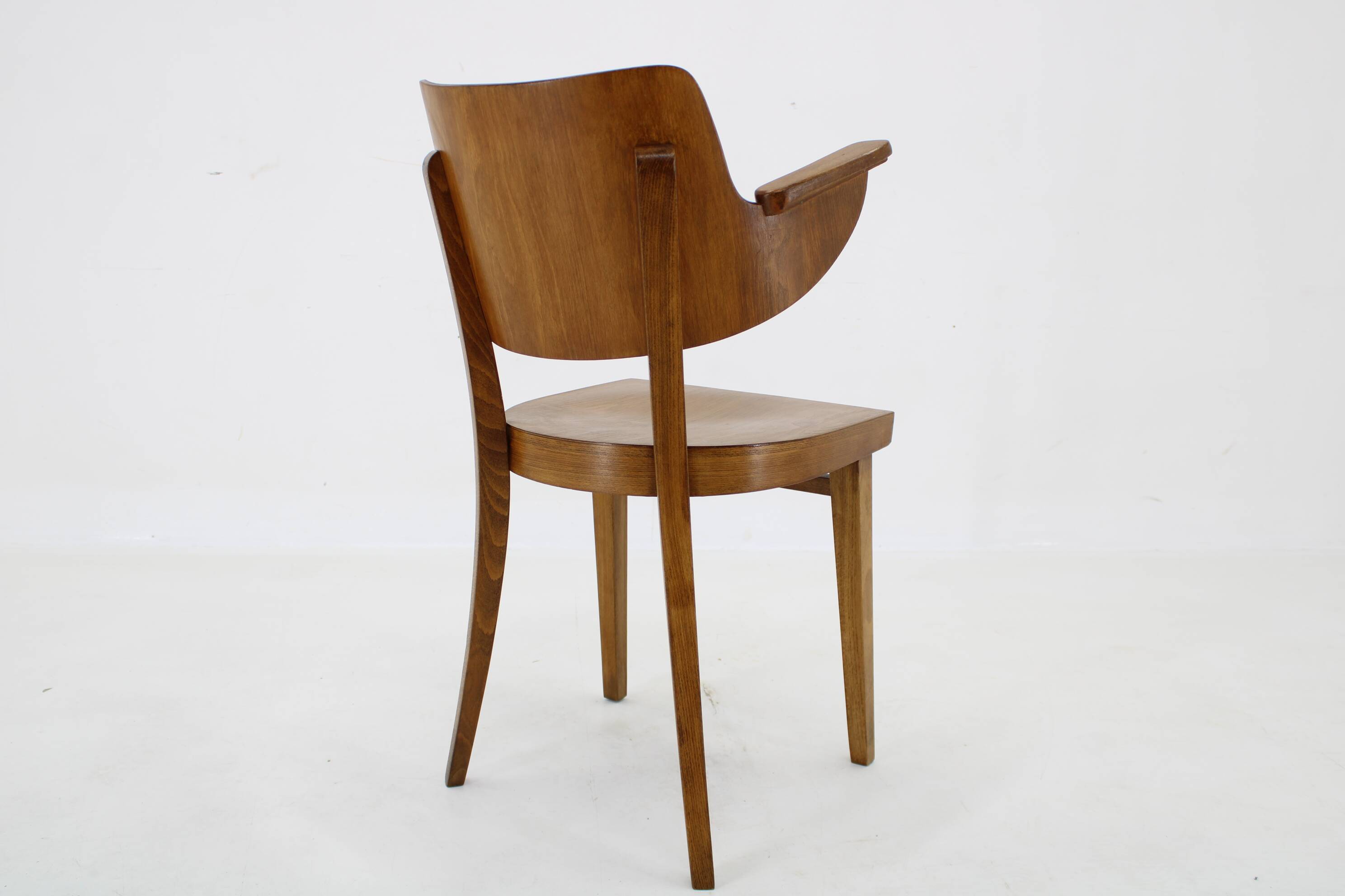 1960s Desk or Side Beech Chair by Ton, Czechoslovakia