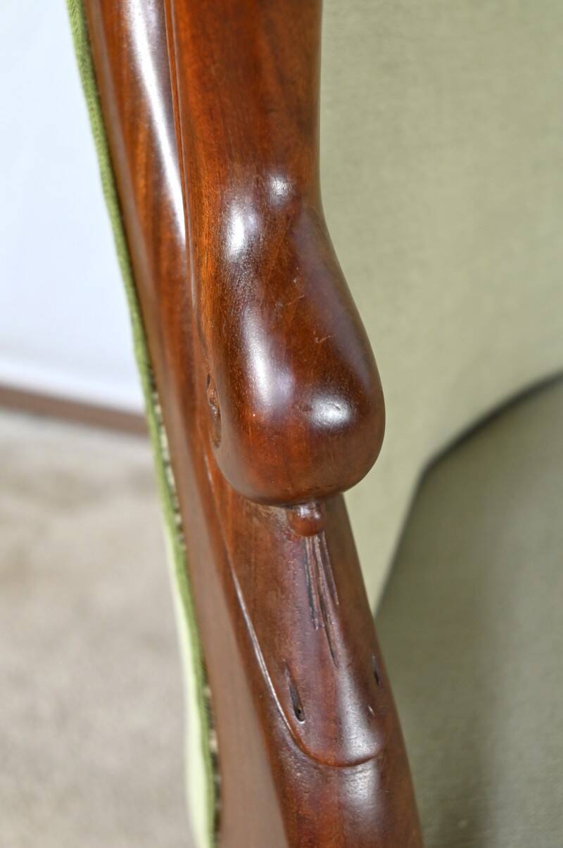 Small Mahogany Backsplash Daybed, Return from Egypt Style – Early 20th Century